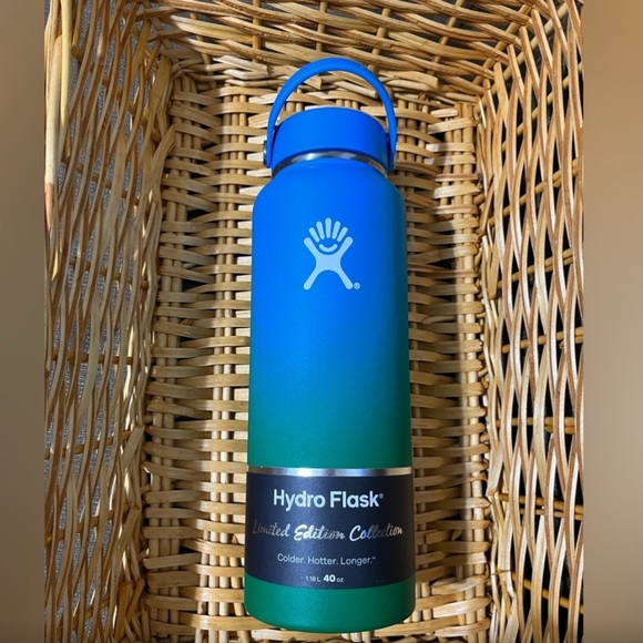 Hydro Flask Blue and Green Water Bottle